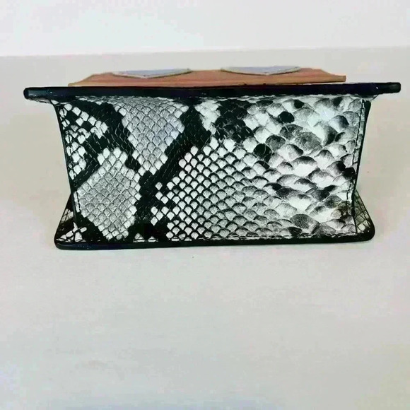 Anthropologie Jules Kae Snake Print Bag with Hearts. - Picture 2 of 8